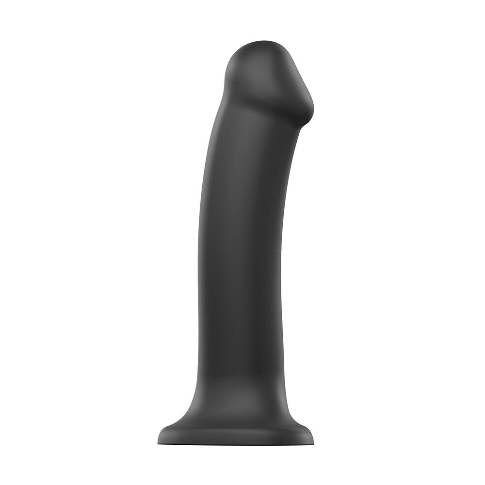 Consolador flexible de doble densidad de silicona Strap On Me, mediano, negro