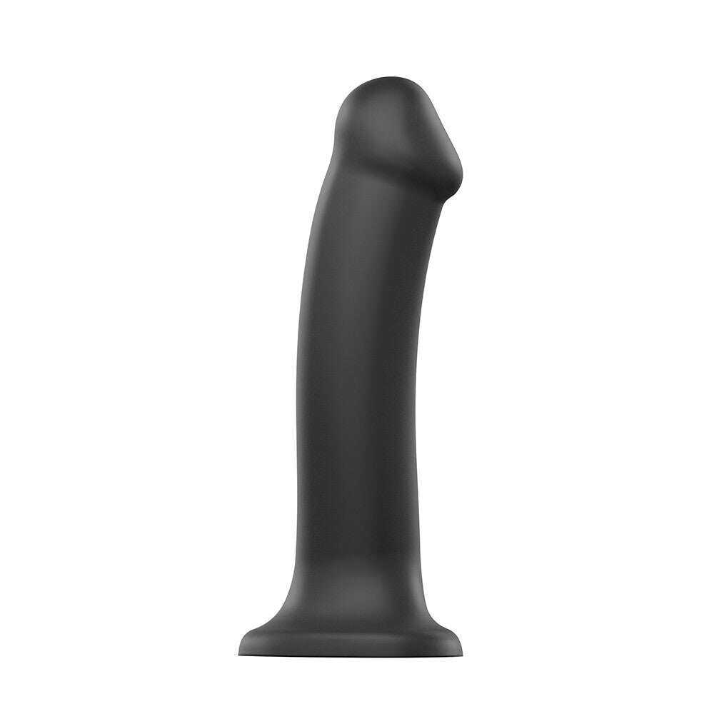 Consolador flexible de doble densidad de silicona Strap On Me, grande, negro
