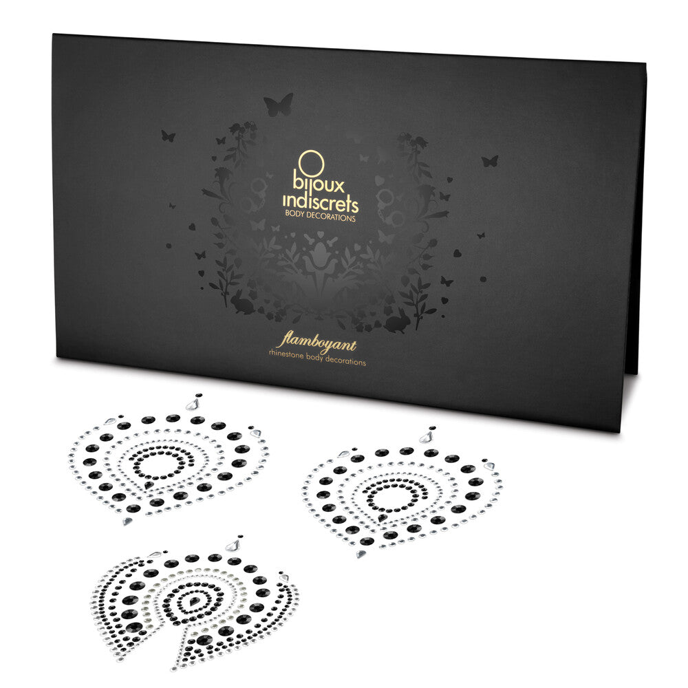 Bijoux Indiscrets Flamboyant Strass Joyas Negro Plata