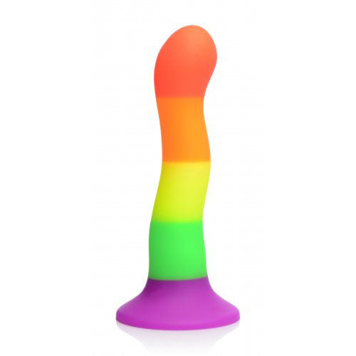 Gode ​​en silicone arc-en-ciel avec harnais XR Proud