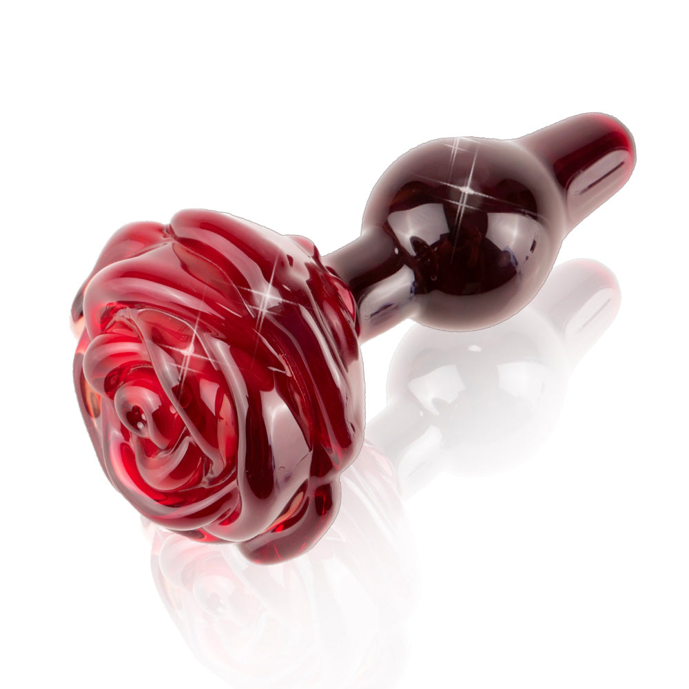 Icicles No. 76 Glass Rose Butt Plug  SEX DRUNK